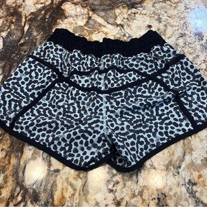 lululemon athletica Black and Gray Patterned Athletic Shorts